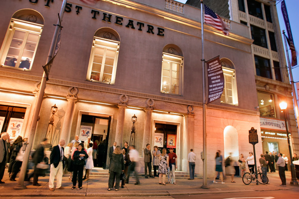 Outside the Walnut Street Theatre